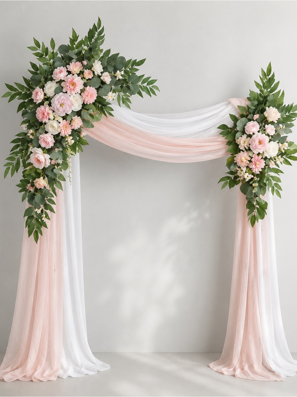 Pink Floral Arch Kit | 4-Piece Wedding, Bridal & Baby Shower & Event Backdrop